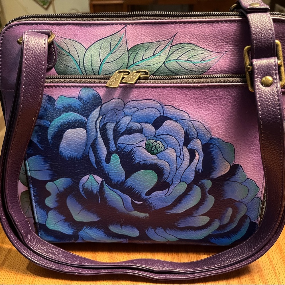 ANUSCHKA GENUINE LEATHER CROSSBODY BAG